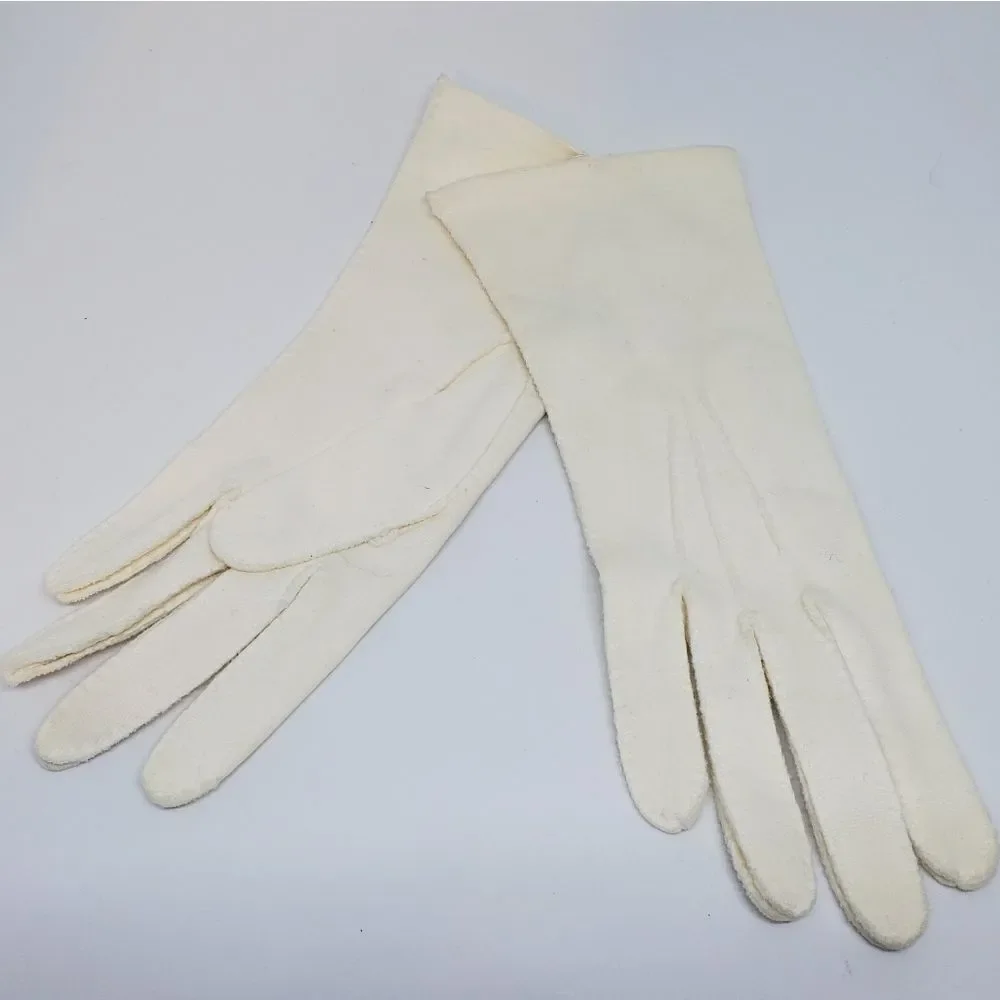 NWOT Vintage Lee Begman White Cotton Gloves